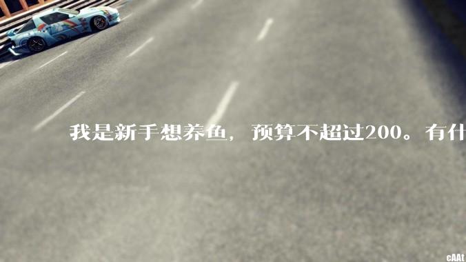 我是新手想养鱼，预算不超过200。有什么好的建议或者禁忌吗。？