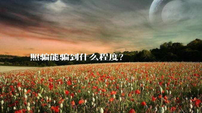 照骗能骗到什么程度？