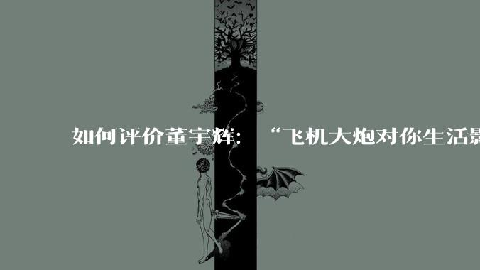 如何评价董宇辉：“飞机大炮对你生活影响其实并不大，小家电才是真正提升每个人生活质量”这个观点？