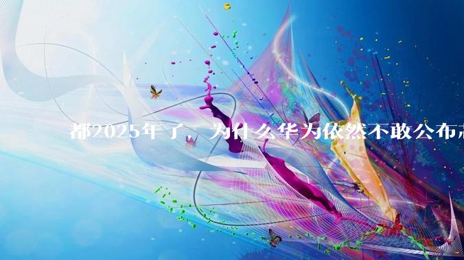 都2025年了，为什么华为依然不敢公布芯片的信息？