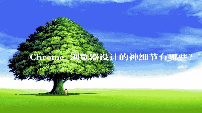 Chrome 浏览器设计的神细节有哪些？