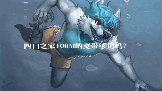 四口之家100M的宽带够用吗？