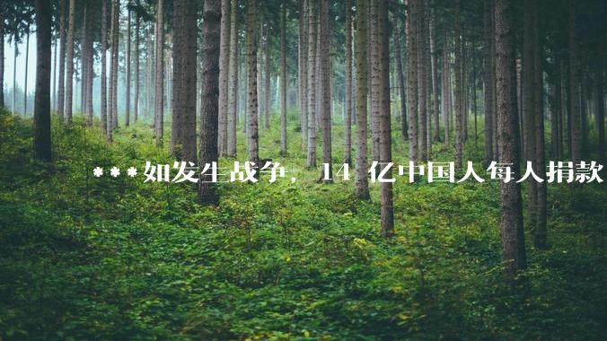 ***如发生战争，14 亿中国人每人捐款 1000 元，可以打几天？